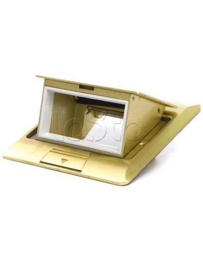 Люк в пол на 1.5 модуля (45х45мм), латунь Экопласт 70016 в Назрани Системы лючков и колонн Pintop.ru