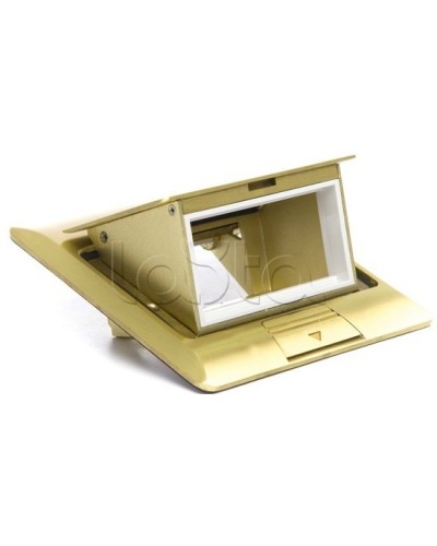 Люк в пол на 2 модуля (45х45мм), латунь Экопласт 70020 в Назрани Системы лючков и колонн Pintop.ru