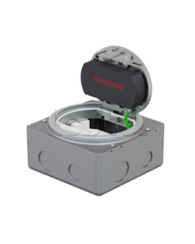LUK/1,5AL66 Люк в пол на 1,5 поста (45х45мм), с суппортом и коробкой, сталь IP66 (70031) в Назрани Системы лючков и колонн Pintop.ru