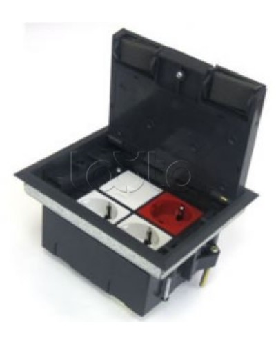 Люк в пол на 4 модуля (45х45 мм), с суппортом и коробкой, стальной Экопласт 70040 в Назрани Системы лючков и колонн Pintop.ru