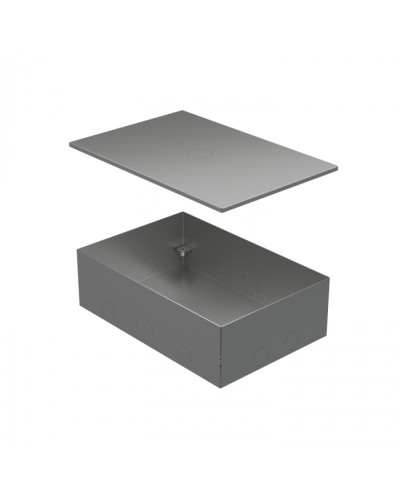 BOX/6-8 Металлическая коробка с крышкой для заливки в пол 249,6х167,6х75мм Экопласт (70161) в Назрани Распределительные коробки Pintop.ru
