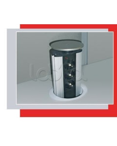 Блок розеточный настольный, 3 розетки (45х45мм) Экопласт 70303 в Назрани Блоки розеток Pintop.ru