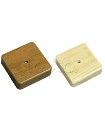 Коробка 1 постовая распред. 75х75х20 c текстурой дерева (сосна) Экопласт 72908P в Назрани Распределительные коробки Pintop.ru