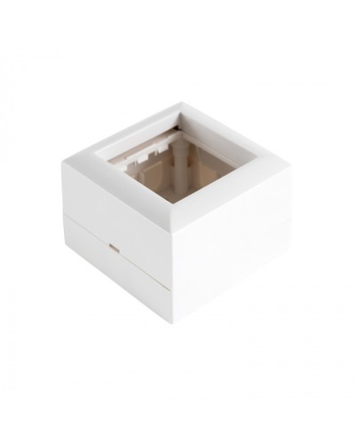 SM45 Коробка для открытой проводки для механизмов 45х45мм. цвет белый (1шт) 1кор.=180шт. Экопласт в Назрани Распределительные коробки Pintop.ru