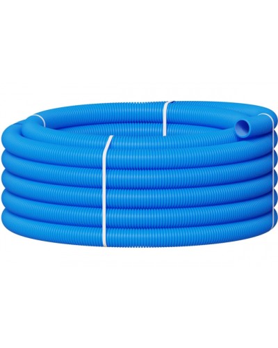 Вентиляционная труба гибкая двустенная для воздуховода (ПНД) D75мм цвет голубой (1шт=50м) Экопласт 803075TR-1 в Назрани Гладкая труба Pintop.ru
