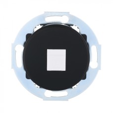 Розетка телефонная RJ-12 с накладкой (черный) Vintage (885508-1)