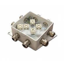 Коробка монтажная огнестойкая Гефест КМ-О (10к)-IP66-120х120, пять вводов