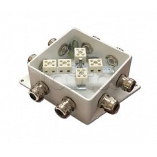 Коробка монтажная огнестойкая Гефест КМ-О (10к*6,0)-IP66-120х120, два ввода