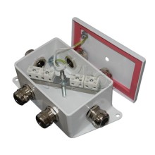 Коробка монтажная огнестойкая Гефест КМ-О (8к)-IP66-d, шесть вводов 120х80х68