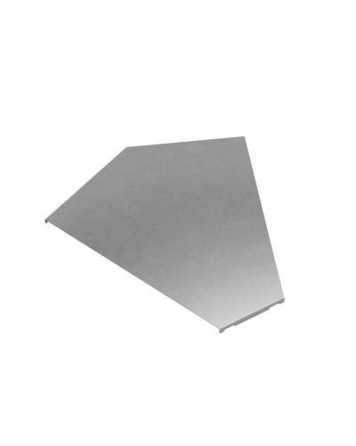 Крышка горизонтального угла 45 гр. 400 мм ПЛЮС HD КМ-Профиль (KGLplus45-400 HD) в Назрани Аксессуары для лотков Pintop.ru