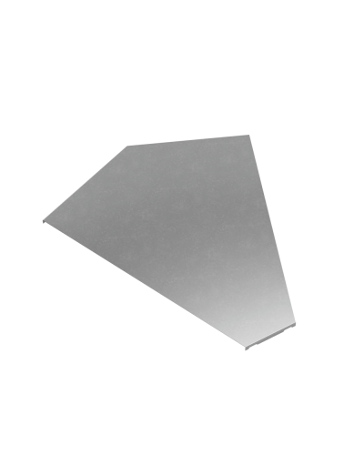 Крышка горизонтального угла 45 гр. 600 мм ПЛЮС INOX304 КМ-Профиль (KGLplus45-600 INOX304) в Назрани Аксессуары для лотков Pintop.ru