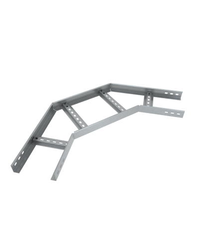 Угол лестничный горизонтальный 90 гр. 100х400х1,5 мм HD85 КМ-профиль (LGL90-100-400-1.5 HD85) в Назрани Аксессуары для лотков Pintop.ru
