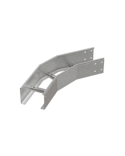 Угол лестничный горизонтальный 45 гр. 150х500х1,5 мм HD85 N КМ-профиль (LGL45-150-500-1.5 HD85 N) в Назрани Аксессуары для лотков Pintop.ru