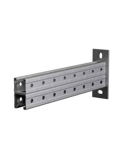 Страт-консоль двойная усиленная 41х41 L150 s:2,5 мм (тройная перфорация) HD КМ-Профиль (2KSSU41-150 3P HD) в Назрани Аксессуары для лотков Pintop.ru