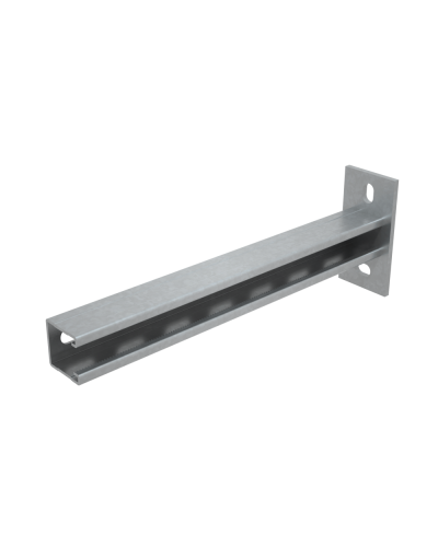 Страт-консоль одиночная усиленная развернутая 41х41 L150 s:2,5 мм HD85 КМ-профиль (KSSUR41-150 HD85) в Назрани Аксессуары для лотков Pintop.ru