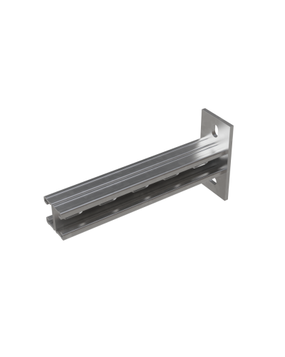 Страт-консоль двойная усиленная развернутая 41х21 L300 s:2,5 мм КМ-профиль (2KSSUR21-300) в Назрани Аксессуары для лотков Pintop.ru