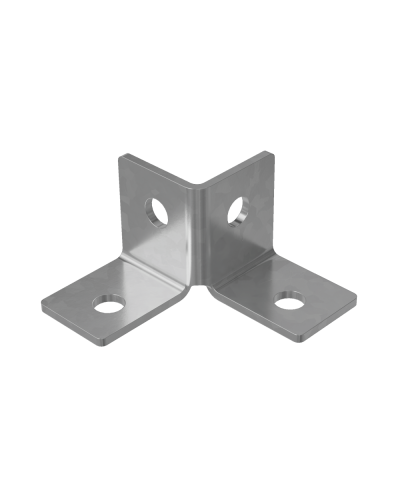 Пластина угловая двойная короткая HD КМ-профиль (2USG2 HD) в Назрани Аксессуары для лотков Pintop.ru