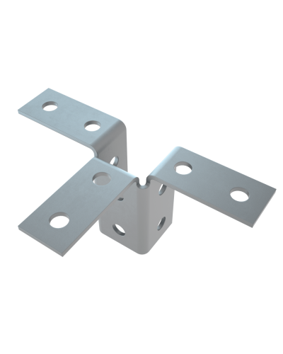 Пластина угловая тройная усиленная HD КМ-Профиль (3USG4 HD) в Назрани Аксессуары для лотков Pintop.ru