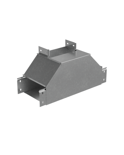 Т-отвод вертикальный 80х200 мм вверх c разворотом трассы на 90 гр. ПЛЮС HD КМ-Профиль (TDNplus90-80-200 HD) в Назрани Аксессуары для лотков Pintop.ru