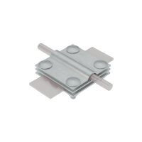 Соединитель крестообразный для прутка Ø 5-8 мм и полосы до 30 мм с 3 пластинами CU КМ-Профиль (3XS-D5-8-B30 CU)