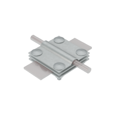 Соединитель крестообразный для прутка Ø 5-12 мм и полосы до 40 мм с 3 пластинами CU КМ-Профиль (3XS-D5-12-B40 CU)