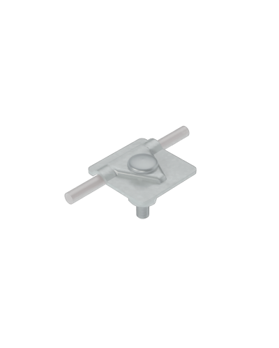 Универсальный соединитель для прутка Ø 5-10 мм с 1 пластиной 40х40 мм КМ-Профиль (USM-D5-10) в Назрани Аксессуары для лотков Pintop.ru