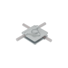 Универсальный соединитель для прутка Ø 5-10 мм с 2 пластинами 40х40 мм TD КМ-Профиль (2USM-D5-10 TD)