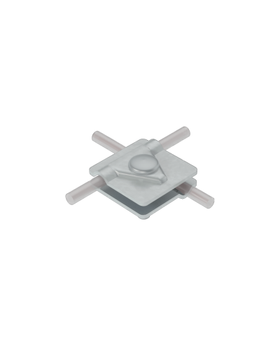 Универсальный соединитель для прутка Ø 5-10 мм с 2 пластинами 40х40 мм TD КМ-Профиль (2USM-D5-10 TD) в Назрани Аксессуары для лотков Pintop.ru