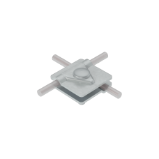 Универсальный соединитель для прутка Ø 5-10 мм с 2 пластинами 40х40 мм CU КМ-Профиль (2USM-D5-10 CU)