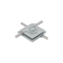 Универсальный соединитель для прутка Ø 5-10 мм с 3 пластинами 40х40 мм HD КМ-Профиль (3USM-D5-10 HD)