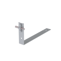 Черепичный держатель болтовой на обрешётку для прутка Ø 5-10 мм L380 мм H100 мм КМ-профиль (CDBO-L380-D5-10)