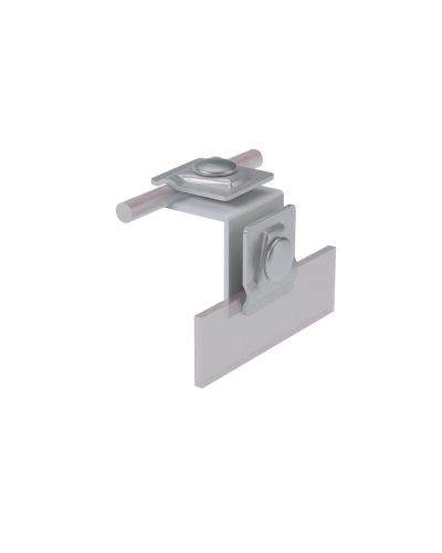 Фальцевый держатель H50 мм для прутка Ø 5-10 мм КМ-Профиль (FD-H50-D5-10) в Назрани Монтажные материалы Pintop.ru