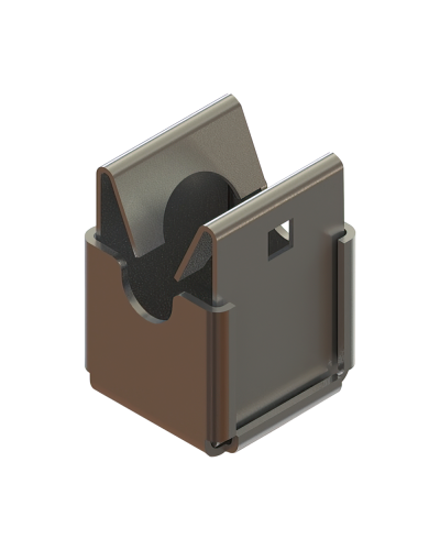 Держатель для прутка Ø 8 мм Быстрый монтаж INOX304 КМ-профиль (DBM-D8 INOX304) в Назрани Аксессуары для лотков Pintop.ru