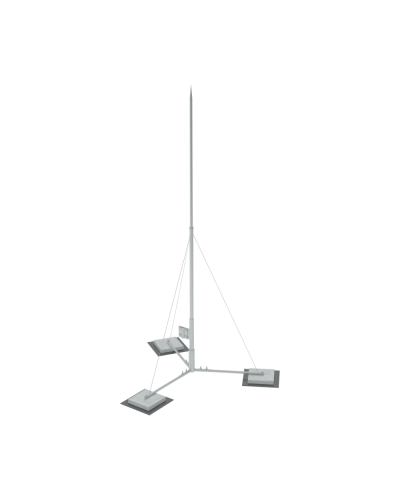 Вольностоящая молниеприемная мачта составная H10,2 м неразборное основание HD КМ-Профиль (TVMR-H10.2 HD) в Назрани Монтажные материалы Pintop.ru