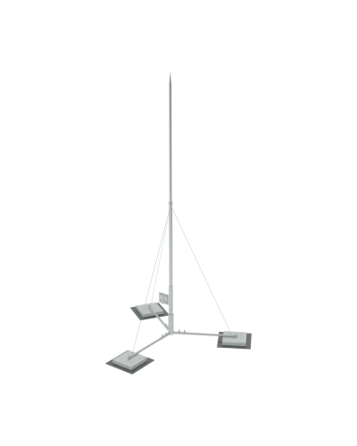 Вольностоящая молниеприемная мачта составная H12,1 м разборное основание HD КМ-Профиль (RTVMR-H12.1 HD) в Назрани Монтажные материалы Pintop.ru
