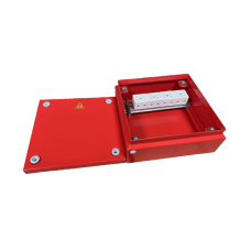Коробка распределительная огнестойкая КРОПС, IP55, габаритные размеры 200х200х80 мм, для кабелей сечением до 25 мм2, 8 клеммКМ-Профиль (FRJB-KM-ST6-25-08-КРОПС-IP55)