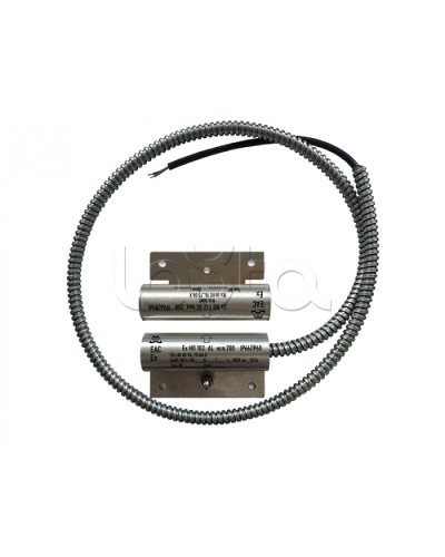 Извещатель охранный точечный магнитоконтактный взрывозащищённый Магнито-контакт Ех ИО102 Al исп.211 (торцевой), с постоянно присоединенным кабелем в металлорукаве (штатно кабель 2х0,75 - 1м), 1Ex d IIC T6 Gb АТФЕ.425119.171 в Назрани Извещатели охранн