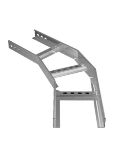 Угол горизонтальный 45° 100х50 (1,2) для лестничного лотка ПожТехКабель (650-300) в Назрани Кабельные лотки Pintop.ru