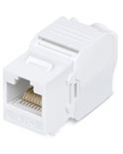 Вставка Keystone Jack RJ-45(8P8C), категория 6, 110 IDC, угол заделки 180 градусов, без инструмента (Toolless), белая в Назрани Модули Keystone Pintop.ru