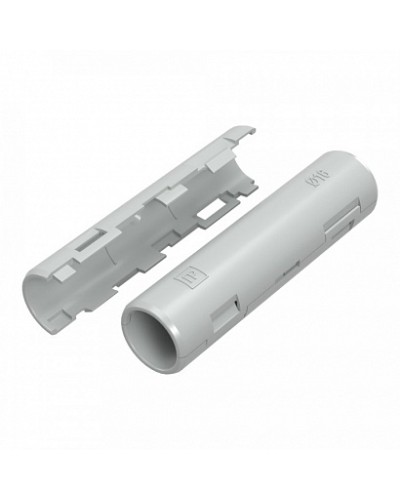 Муфта разборная d16 мм атмосферостойкая серая (100шт/1200шт уп/кор) Промрукав (PR13.0409) в Назрани Повороты, муфты, тройники Pintop.ru