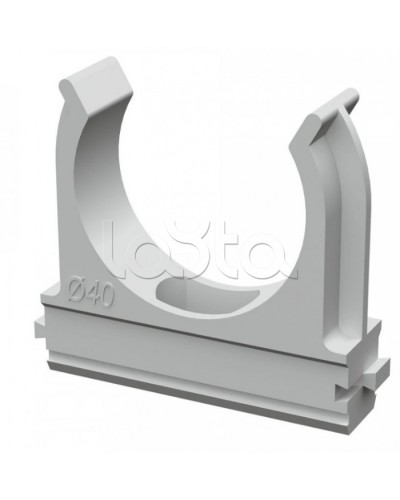 Крепеж-клипса для труб АБС-пластик в п/э д40 (15шт/300шт уп/кор) Промрукав (PR.02640) в Назрани Держатели, клипсы, скобы Pintop.ru