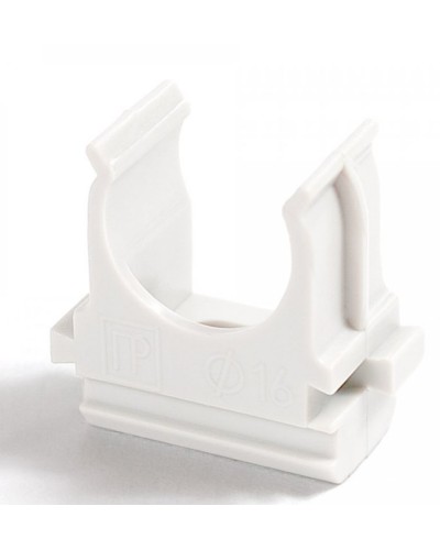 Крепёж-клипса для труб Полистирол белая д20 (100шт/1500шт уп/кор) Промрукав (PR.02720б) в Назрани Держатели, клипсы, скобы Pintop.ru