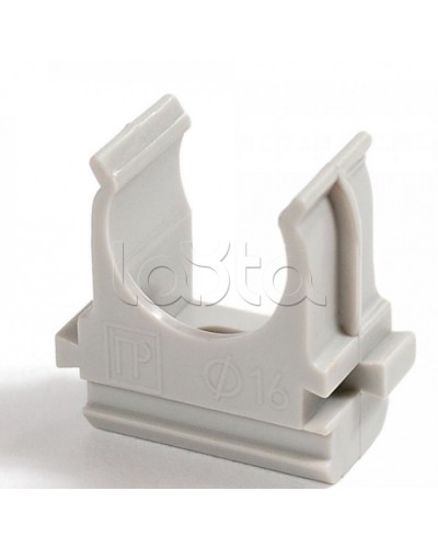 Крепеж-клипса для труб Полистирол д32 (10шт/500шт уп/кор) Промрукав (PR.02732м) в Назрани Держатели, клипсы, скобы Pintop.ru