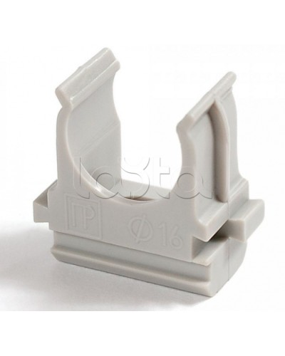 Крепёж-клипса для труб Полистирол д40 (15шт/300шт уп/кор) Промрукав (PR.02740) в Назрани Держатели, клипсы, скобы Pintop.ru