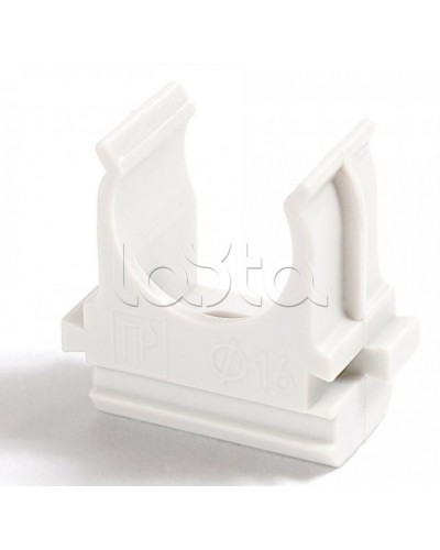 Крепёж-клипса для труб Полистирол белая д50 (10шт/200шт уп/кор) Промрукав (PR.02750б) в Назрани Держатели, клипсы, скобы Pintop.ru