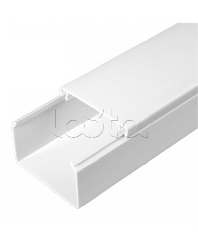 Кабель-канал белый 2-й замок в п/э 60х40 (18 м/уп) Промрукав (PR03.0055) в Назрани Кабель-канал Pintop.ru