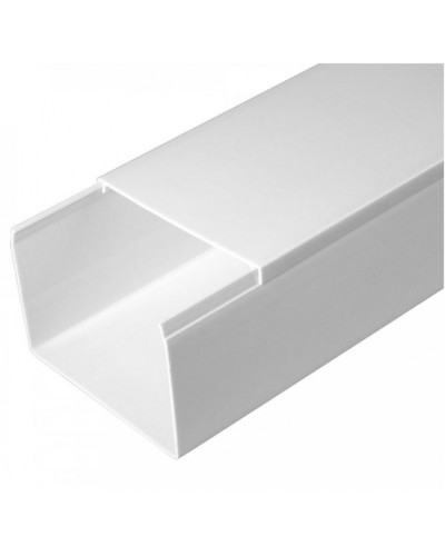 Кабель-канал белый 2-й замок в п/э 80х60 (8 м/уп) Промрукав (PR03.0058) в Назрани Кабель-канал Pintop.ru