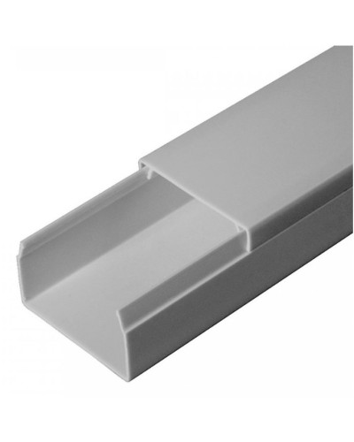 Кабель-канал серый RAL 7035 2-й замок в п/э 40х40 (60м/уп) Промрукав (PR03.0076) в Назрани Кабель-канал Pintop.ru