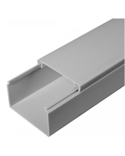 Кабель-канал серый RAL 7035 2-й замок в п/э 60х40 (40м/уп) Промрукав (PR03.0077) в Назрани Кабель-канал Pintop.ru