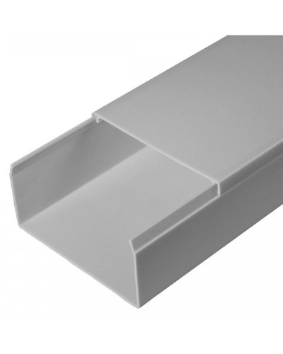 Кабель-канал серый RAL 7035 2-й замок в п/э 80х40 (30м/уп) Промрукав (PR03.0079) в Назрани Кабель-канал Pintop.ru